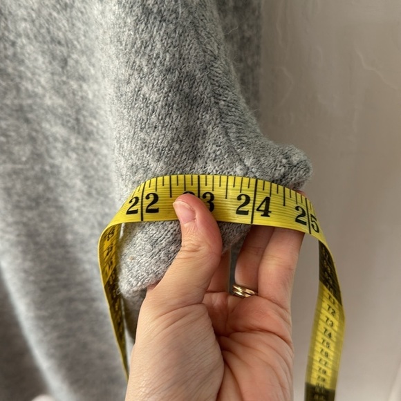 H&M Fine Knit Gray Basic Tunic Turtleneck Pullover Sweater Small - Picture 6 of 7